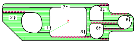 Reciprocating path generated with commercial CAM