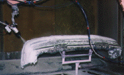 robot under spraying