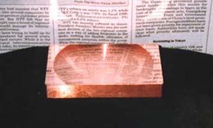 Machined convex Fresnel lens