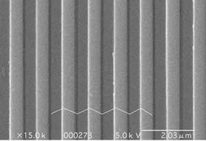 1 micron V groove